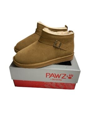 PAWZ BearPaw Amy Youth Genuine Suede Lined Ankle Boots